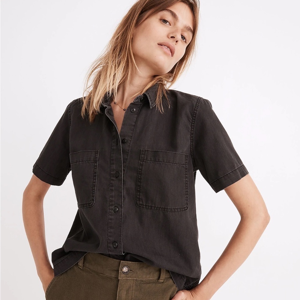 Madewell Denim Short-Sleeve Button-Up Shirt